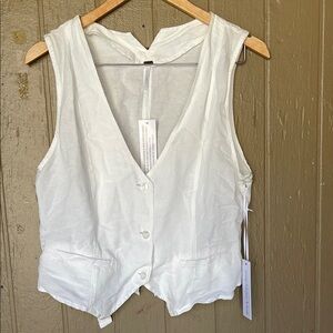 Young Fabulous & Broke linen/rayon blend vest